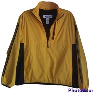 Old Navy Gold and Black Shell with 3 Pockets Size Large